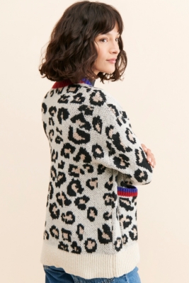 Amazon.com: AJELIFHL Women Leopard Print Knit Cardigan