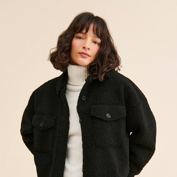 Baggy Sherpa Shirt Jacket | Nuuly Rent