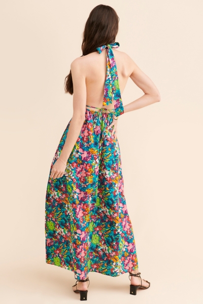 chinese dress ladies Maxi Dress (Linen)