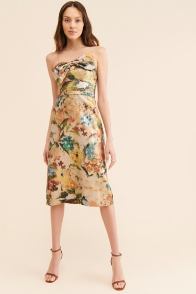 Bow-Front Metallic Dress | Nuuly