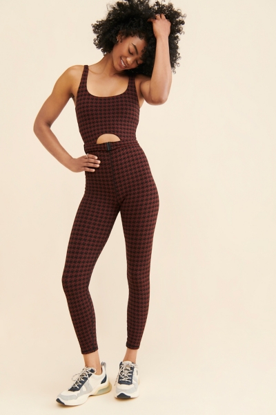 Houndstooth Farrah Catsuit | Nuuly
