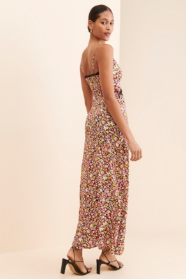 ワンピース Lace Trimmed Floral Dress 26b433ec-e072-4d82-9ce6-