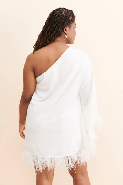 Davis Faux Feather Mini Dress | Nuuly