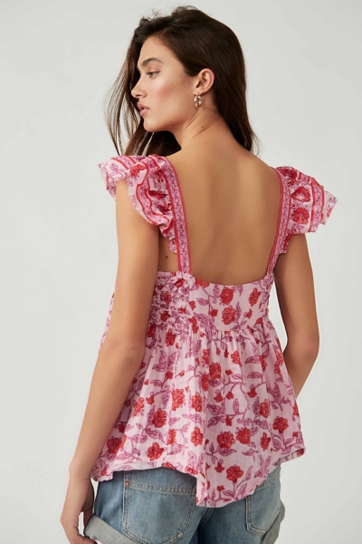Nala Printed Babydoll Top | Nuuly