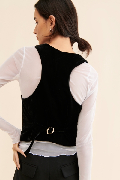 タンクトップ Renli Su Cropped Velvet Vest Libby Cropped Velvet Vest | Nuuly