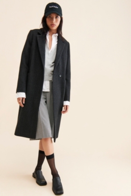 Herringbone Patterned Overcoat | Nuuly