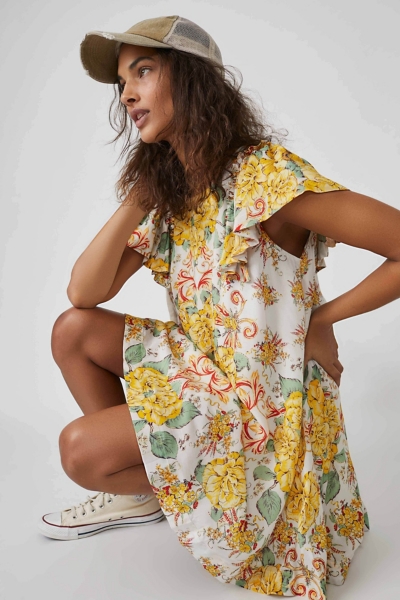 lace mini flare dress Women's Clover Fit and Flare Semi-Heart Neck Mesh Lace Mini Dress XS/S/M/L/Customize/XL Green/Beige/Black/White Floral/Mixed Lace MEAN BLVD L / Beige