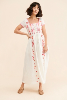 ワンピース TAACHI Clothing RAFFAELLA Dress RAFFAELLA-BK Raffaella Hand Embroidered Dress | website