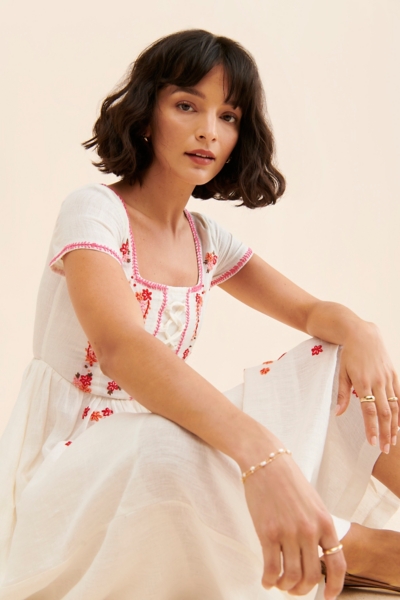tularosa ari embroidered dress Ariana Embroidered Dress Fuchsia / XS main image 0