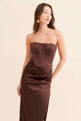 Everlasting Satin Midi Dress
