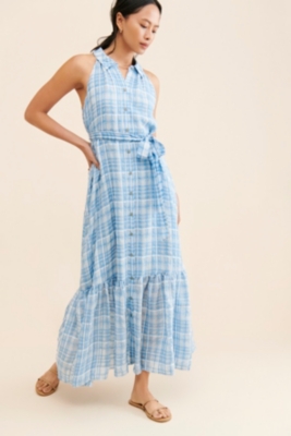Sleeveless Plaid Maxi Dress | Nuuly