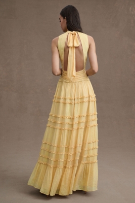 Juniper Metallic Tiered Gown