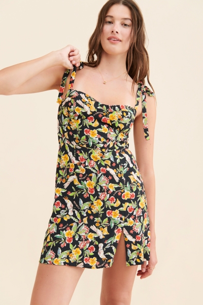 knee length dresses for ladies Malibu Mini Dress Lime / Large main image 1