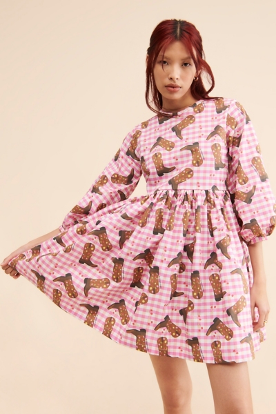 pink cowboy dress Kierstennewman_ on LTK