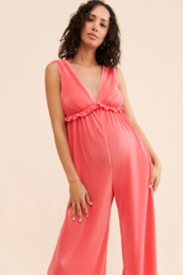 Maternity Melodia Plisse Jumpsuit Nuuly