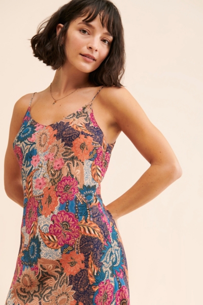 kachel floral bias cut dress Floral Bias Cut Dress