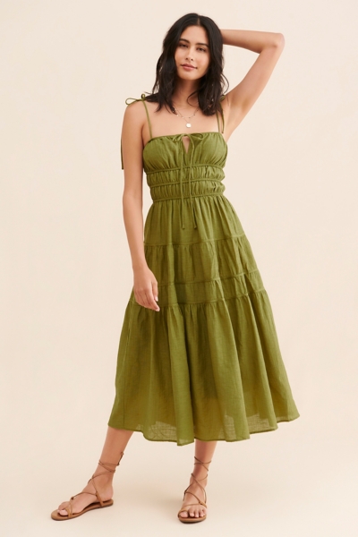 Hallie Ruched Midi Dress | Nuuly