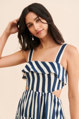Stripe Bow Back Midi Dress | Nuuly