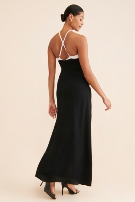 Halter Slit Maxi Dress