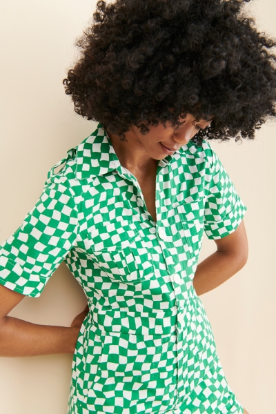 Marrs Checked Romper | Nuuly