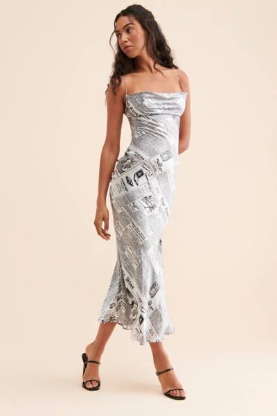 Capri Silk Newspaper Dress | Nuuly