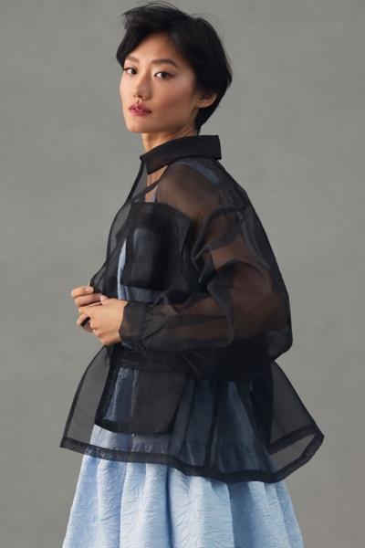 専用　enof sheer shirt jacket black Sheer Shirt Jacket | Nuuly
