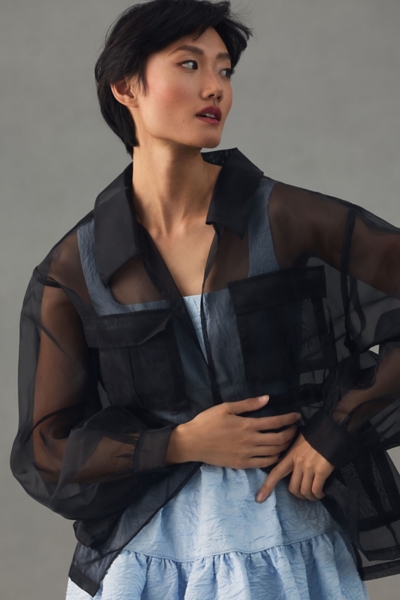 Sheer Shirt Jacket | Nuuly