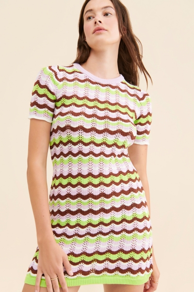 crepe knit daisy soft dress Daisy Boucle Knit Dress — Women's Dress
