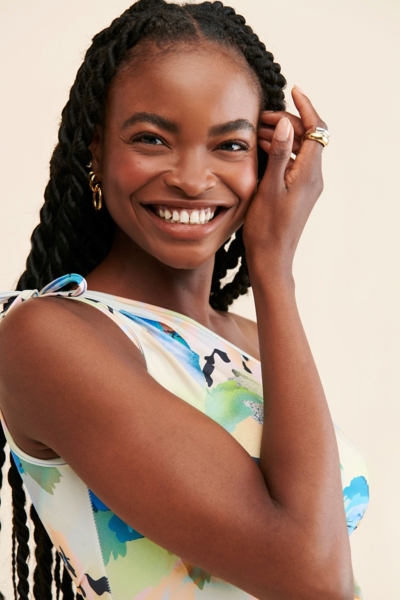 palm beach dress Palm Beach Flutter Sleeve Maxi Dress main image 0