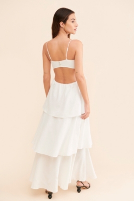 Stargazer Valetta Empire-Waist Backless Gown