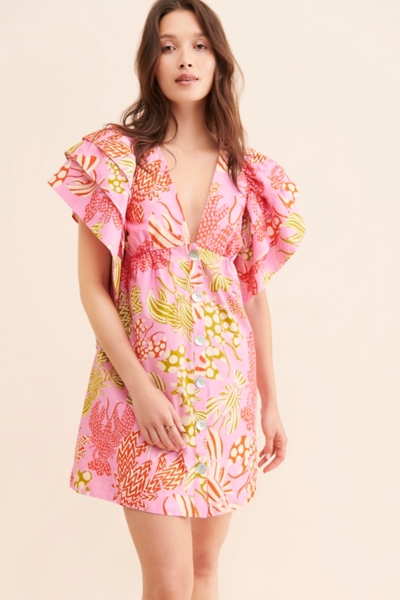 lobster mini dress Lobster Bay Vilma Sleeveless Mini Dress WHTBLUE-MULTI / XS by Sugarlips