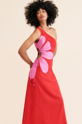 ワンピース [odlyworkshop] Arum Cutout Dress ODLYWORKSHOP] Printed Arum Cutout Dress – SellerWork