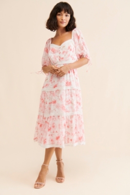 Tiered Midi Chiffon Dress | Nuuly