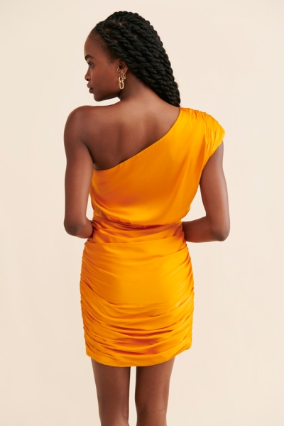greylin one shoulder dress Paola Bold Stripe One Shoulder Midi Dress