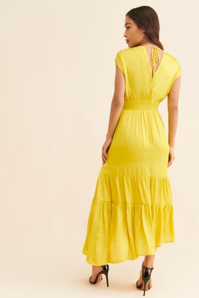 cocktail silk dress Princess Polly Women's Mordecai Tie Back Satin Maxi Dress - Red