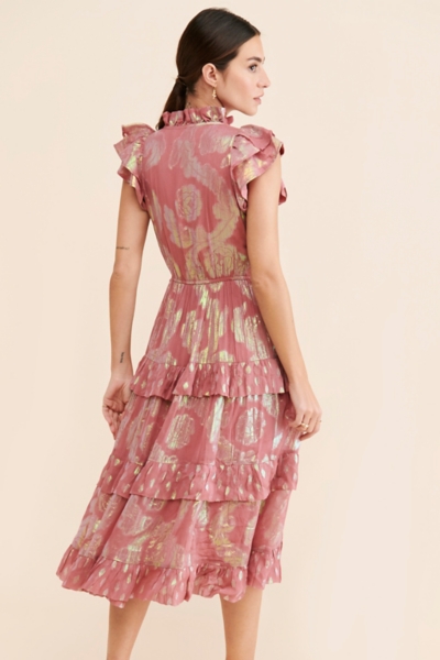 knee length dresses for ladies ORCHID PARADISE COCKTAIL MIDI WRAP DRESS  Sophia Alexia