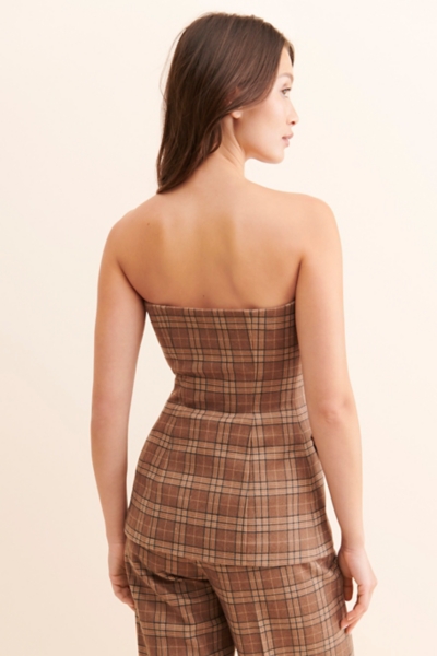 Phoebe Plaid Bustier Top | Nuuly