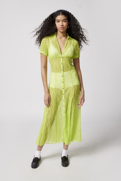 Connie Sheer Lace Midi Dress | Nuuly