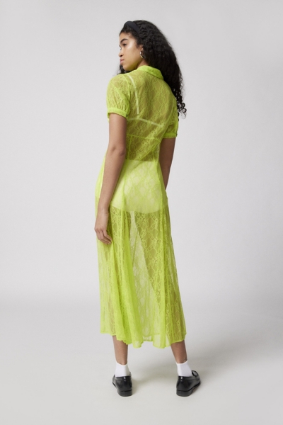 Connie Sheer Lace Midi Dress | Nuuly