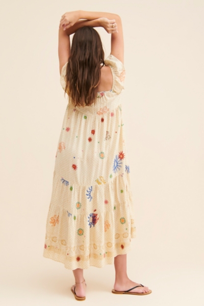 Gaby Embroidered Midi Dress | Nuuly