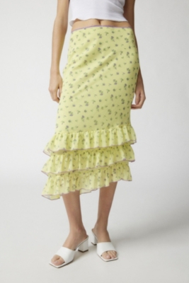 VIP【送料関税込】MIUMIU CHIFFON MIDI SKIRT Miu miu Chiffon midi skirt available on Tessabit Luxury