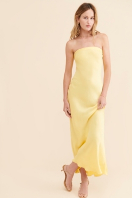 Yellow Strapless Dress