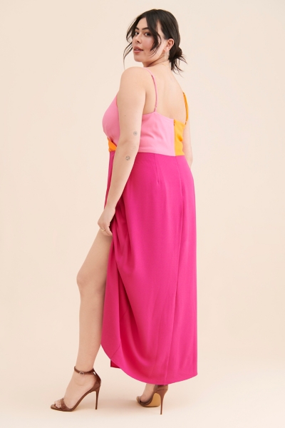 V-Neck Colorblock Maxi Dress | Nuuly