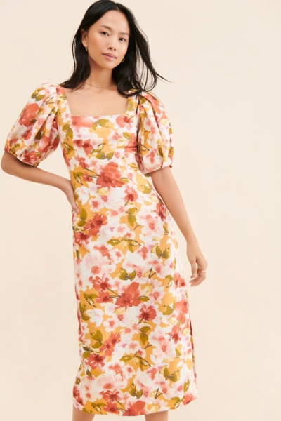 Square Neck Puff-Sleeve Dress | Nuuly