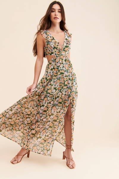 Maxi Floral Cutout Dress | Nuuly