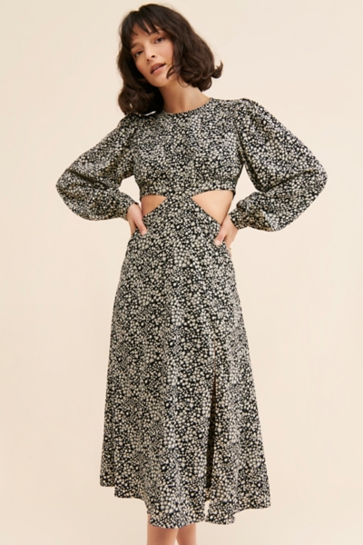 Tie-Back Cut-Out Dress