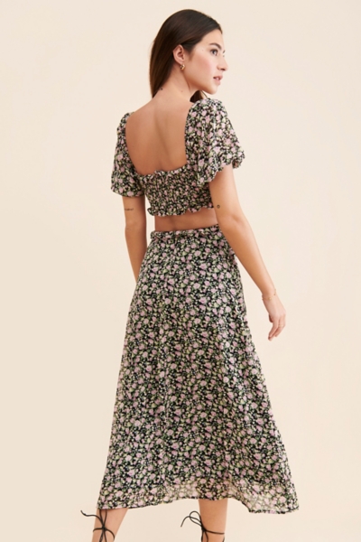 Ruffle Cutout Midi Dress | Nuuly