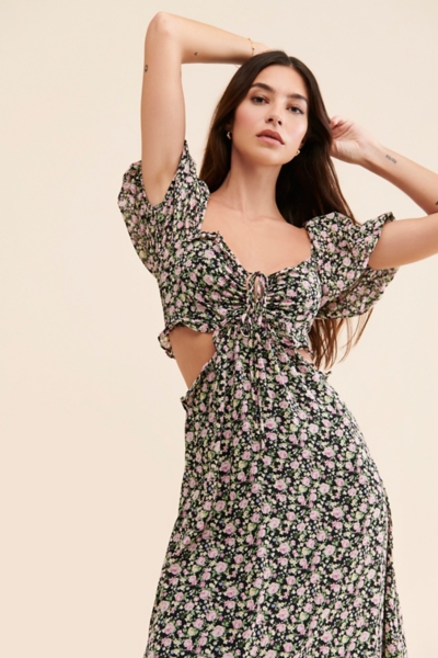 knee length dresses for ladies Astr The Label Opal Dress in Black main image 1