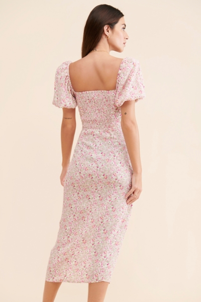 Square Neck Floral Midi Dress | Nuuly