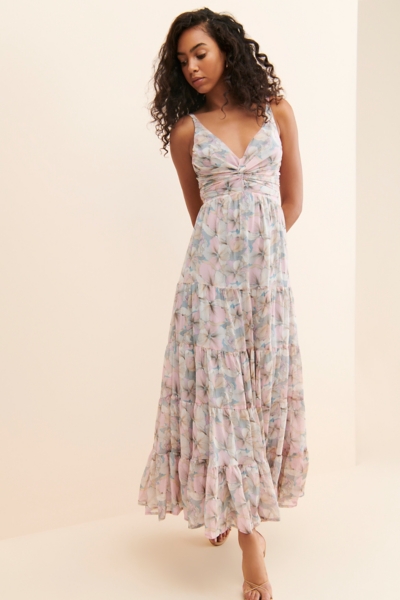 fitted lace wedding dress Lilith Twist Front Maxi Dress main image 0